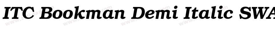 ITC Bookman Demi Italic SWA字体转换